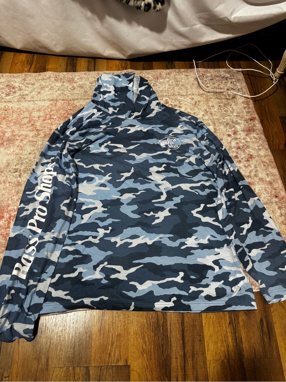 Bass Pro Shops Blue and White Camo Pullover Hoodie